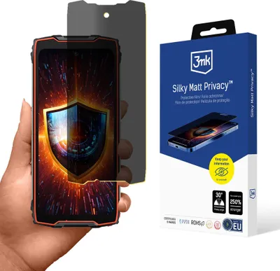 Produktbild von 3mk Display Schutzfolie Privatisierung Film Handyfolie Silky Matt Privacy für Blackview BV9300 Pro Self-Heal