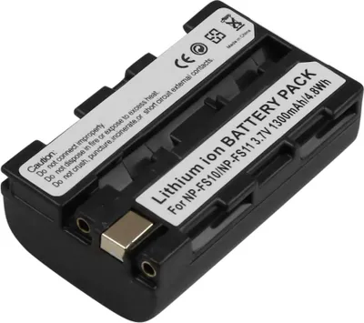 Image de Avizar, batterie pour appareil photo Sony NP-FS10 NP-FS11 Li-Ion 3,7 V 1300 mAh 4,8 Wh, noir