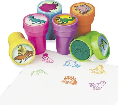 Produktbild von Kinderstempel Dinos Dinosaurier mit 6 verschiedenen Motiven
