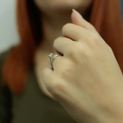 Produktbild von 0,26 Carat Diamant Solitär Ring Antragsring 14 Karat Weißgold