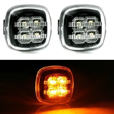 Für Skoda Fabia Octavia Rapid Roomster 2x LED Seitenblinker Klarglas Schwarz in der Farbe Schwarz von AD TUNING GmbH & Co. KG
