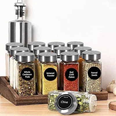 Immagine prodotto di Vasi per erbe aromatiche con coperchio, 24 pezzi, contenitori per spezie