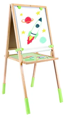 Image de Hape - Tableau à dessiner enfant 2 en 1 en bambou
