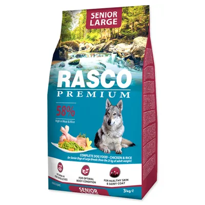 Productafbeelding van Rasco Premium Senior droogvoer voor grote honden, met kip en rijst, 3 kg