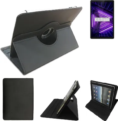 Produktbild von High quality kompatibel mit Lenovo Smart Tab M10 HD 2nd Gen LTE Google Assistant Schutz Hülle 360° Tablet Case Schutzhülle Flip Cover  schwarz.