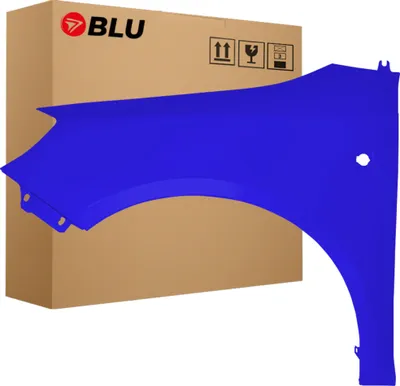 Immagine prodotto di BLU Parafango compatibile con Skoda Fabia II (5J) | Roomster 4590 Sinistra Blau DynamicBlau | 2007-2015 | Anteriore | Verniciato | Pronto per il montaggio | Acciaio