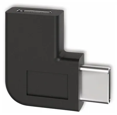 Produktbild von goobay 90° Adapter USB C auf USB C schwarz (Bulk)