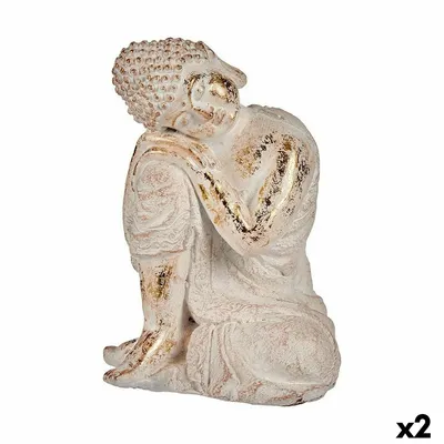Obrázek produktu pro Dekorativní figurka Buddhy do zahrady z polyresinu 23 x 33 x 26 cm (2 kusy)