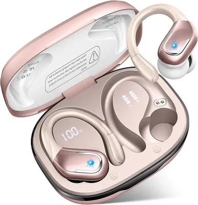 Produktbild von Bluetooth 5.4 Sport In-Ear Kopfhörer mit App, 75 Std. Akku, ENC, HiFi Stereo, 4 Mikrofone, IPX8 Wasserdicht, USB-C, LED-Display