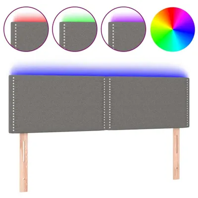 Produktbild von LED Kopfteil Dunkelgrau 144x5x78/88 cm Stoff