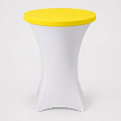 Obrázok produktu pre Strečový poklop na barový bistro stolík Ø 80 cm – elastický, nekrčivý - Žltá