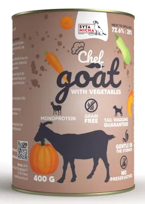 Immagine prodotto di SYTA MICHA Chef Capra con verdure - cibo umido per cani - 400g
