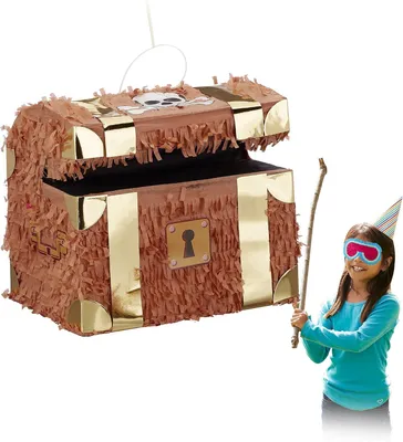Produktbild von Piñata-Schatzkiste – Zum Aufhängen – Für Kinder – Mädchen – Jungen