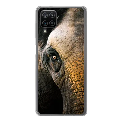 Produktbild von MuchoWow® Handyhülle Schutzhülle Hülle für Samsung Galaxy A12 Elefant - Nahaufnahme - Tiere - Natur Silikon Softcase Handy Hülle - Bild