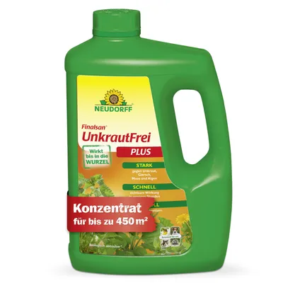 Produktbild von Neudorff Finalsan UnkrautFrei Plus gegen Unkraut Ackerschachtelhalm Giersch Moos Algen Glyphosatfrei Haustierfreundlich 2,5l 450m²
