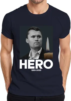 Obrázek produktu pro Pánské tričko Charlie Kirk Hero Rest in Peace Republican Advisor President, Navy, 3XL