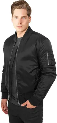 Produktbild von Urban Classics - SHINY BOMBER Jacke schwarz - M
