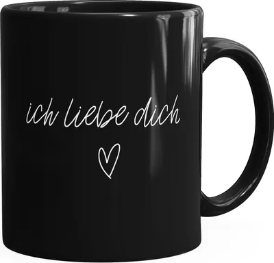 Produktbild von Kaffee-Tasse Ich liebe Dich I love You Liebe Love Geschenk Tasse MoonWorks® schwarz unisize