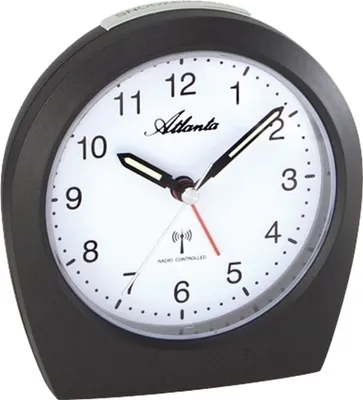 Produktbild von Atlanta 1824/4 Wecker Funkwecker Funk anthrazit Licht Snooze leise ohne Ticken