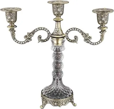 Image de INF Élégant chandelier à trois têtes en alliage de zinc - Style européen pour mariage, dîner et décoration intérieure Bronze
