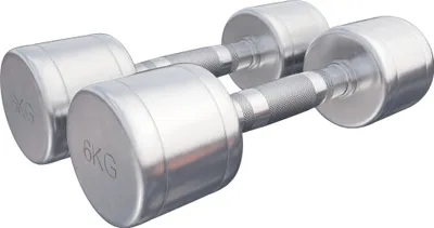 Produktbild von GORILLA SPORTS® Kurzhanteln - 2er Set, 12 kg (2x6 kg) Gewichte, Rutschfest, gerändelt, Verchromter Stahl - Hantelset, Rundhanteln, Kurzhantelset