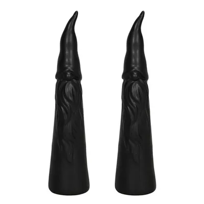 Produktbild von 2tlg. Weihnachtsmann BLACK schwarz Santa schlank Weihnachtsmannfigur modern