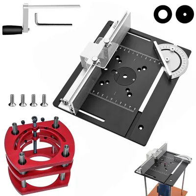 Produktbild von Fräsentisch Oberfräsentisch Fräseinlage - Aluminiumlegierung - Hubhöhe 51 mm - Für Oberfräse und Holzbearbeitung