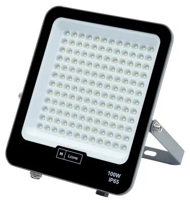 LED-Strahler 100 W, 12.000 lm, IP65, dimmbar, 4000 K, Aluminium, Außen