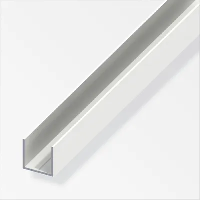 Produktbild von alfer Quadrat-U 1 m, 23.5 x 1.5 mm Aluminium beschichtet weiss