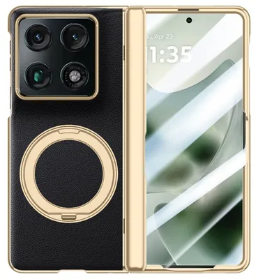 Immagine prodotto di Custodia per cellulare + vetro protettivo 9H per Motorola Razr Fold 5G, con anello di supporto in metallo
