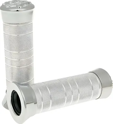 Immagine prodotto di Vicma rubber grip chrome, coppia di impugnature in gomma, Ø 22 mm, lunghezza 134 mm