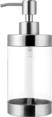 Produktbild von Seifenspender Edelstahl und Acryl Duschgelspender Seifendosierer Flüssigseifen Lotions Pumpspender für Badezimmer Küchenspüle Hotel(300ml Gebürstet)