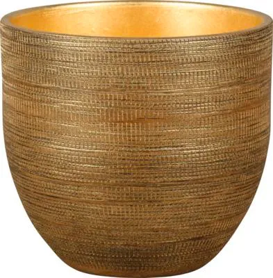 Produktbild von Blumentopf Passion for Pottery Le Havre Steinzeug Ø 39 cm H 35 cm gold braun