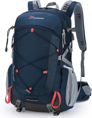 Imagen del producto de Mochila de senderismo Unyqoos® de 40 litros, para mujer y hombre – Fabricada en nylon/poliéster 420D, dimensiones 55x35x25 cm, peso 0,98 kg, cremalleras YKK, incluye funda impermeable, ideal para trekking y camping
