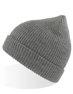 Produktbild von Atlantis WOLL | Woolly Beanie, Geripptes Beanie - Farbe: Grey Melange - Größe: One Size