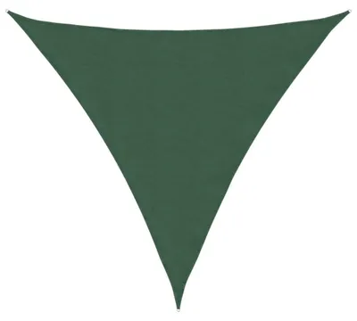 Produktbild von Sonnensegel Dreieck Sonnenschutz Beschattung Windschutz für Garten Terrasse Balkon UV-beständig wasserdicht mit Befestigungsseilen Dunkelgrün 4 5 x 4 5 x 4 5 m