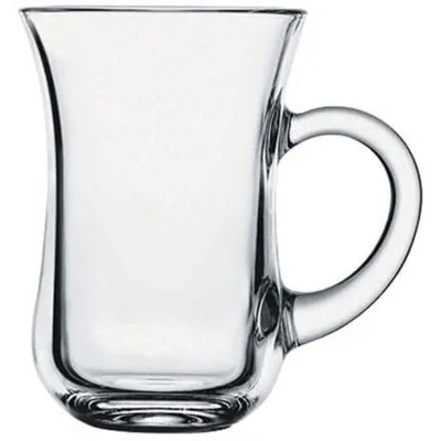 Produktbild von Pasabahce Keyif Türkische Teegläser mit Henkel, 145ml, Glas, transparent, 6 Stück