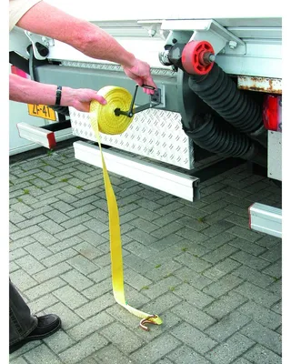 Produktbild von All Ride Spanngurtaufroller mit Magnet - Gurtaufroller - Bandagen Aufwickler - Schwarz