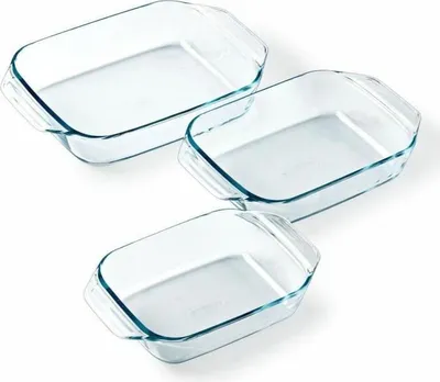 Image de Set de plats à gratin pour le four Pyrex Transparent 3 pièces