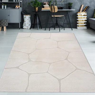 Obrázok produktu pre Koberec do obývačky s 3D efektom a abstraktným vzorom v krémovej farbe Veľkosť - 200 x 290 cm