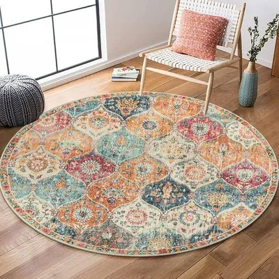 Produktbild von Famanu Rundes Vintage Teppich - Zeitloses Design für jeden Raum