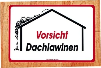 Produktbild von Warnschild - Vorsicht Dachlawinen - 308676 - 25cm x 40cm - Winter Schnee