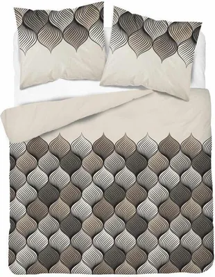 Produktbild von Bettwäsche, Satinbettwäsche, hohe Qualität 140x200 5226b Beige, geometrische Muster