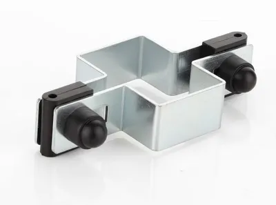 Immagine prodotto di LogistSystem Morsetto centrale rettangolare in SET 60x40mm per filo FI5mm - Morsetto zincato per pali di recinzione - Fissaggio di pannelli di rete - Morsetti per recinzione Morsetto per tutore Morsetto per palo