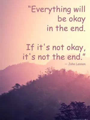 Produktbild von Motivation Kunstdruck Bild - Everything Will Be Okay In The End. Wenn es nicht okay ist, ist es nicht das Ende (80 x 60 cm)