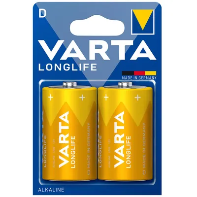 Zdjęcie produktu dla Varta Longlife D Lr20 Mn1300 1.5 V Bateria Alkaliczna 2 Sztuki