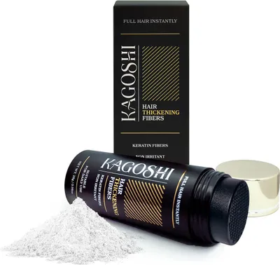Zdjęcie produktu dla Kagoshi Hair Fibers 28g BIAŁY Mikrowłókna do Zagęszczania Rzadkich Włosów Natychmiastowy Efekt Gęstych Włosów Najwyższa Jakość