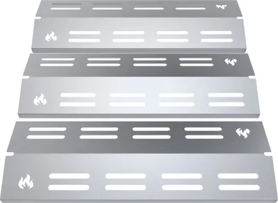 Produktbild von Gasgrill Edelstahl Brennerabdeckung passend für Enders Boston Pro 3 4 Boston 6, Farbe:3 Leisten Glänzend Flame