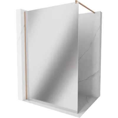 Zdjęcie produktu dla Mexen Kioto ścianka prysznicowa Walk-in 120 x 200 cm, lustro 8 mm, miedź szczotkowana - 800-120-101-65-50