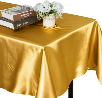 Immagine prodotto di Tovaglia in raso - Confezione da 2 - 145 x 259 cm Tovaglia in poliestere - Morbida e senza pieghe - Tessuto liscio - Lavabile - Ideale per matrimoni, ricevimenti e banchetti
